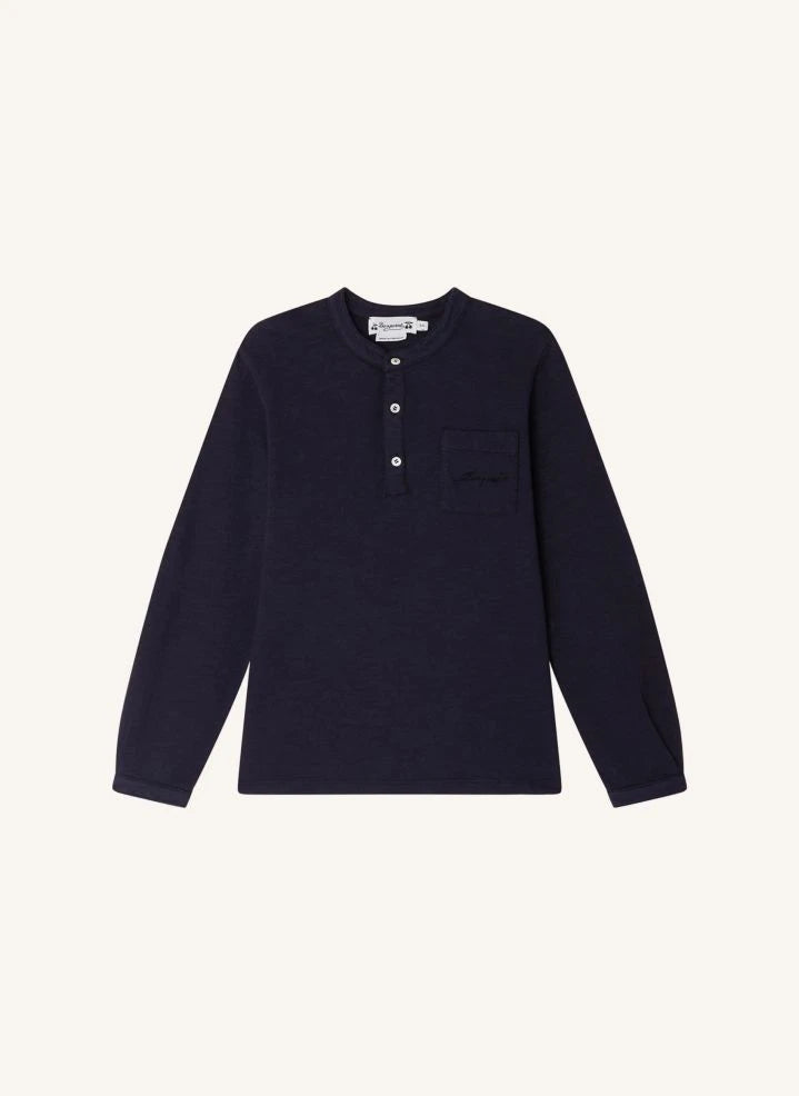 Bonpoint - Jartiste Jersey Camiseta de Algodón Orgánico | Azul marino