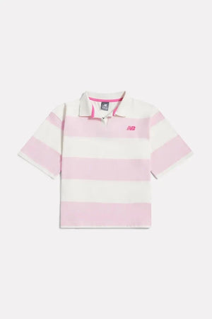 Camiseta New Balance de algodón con cuello para niños