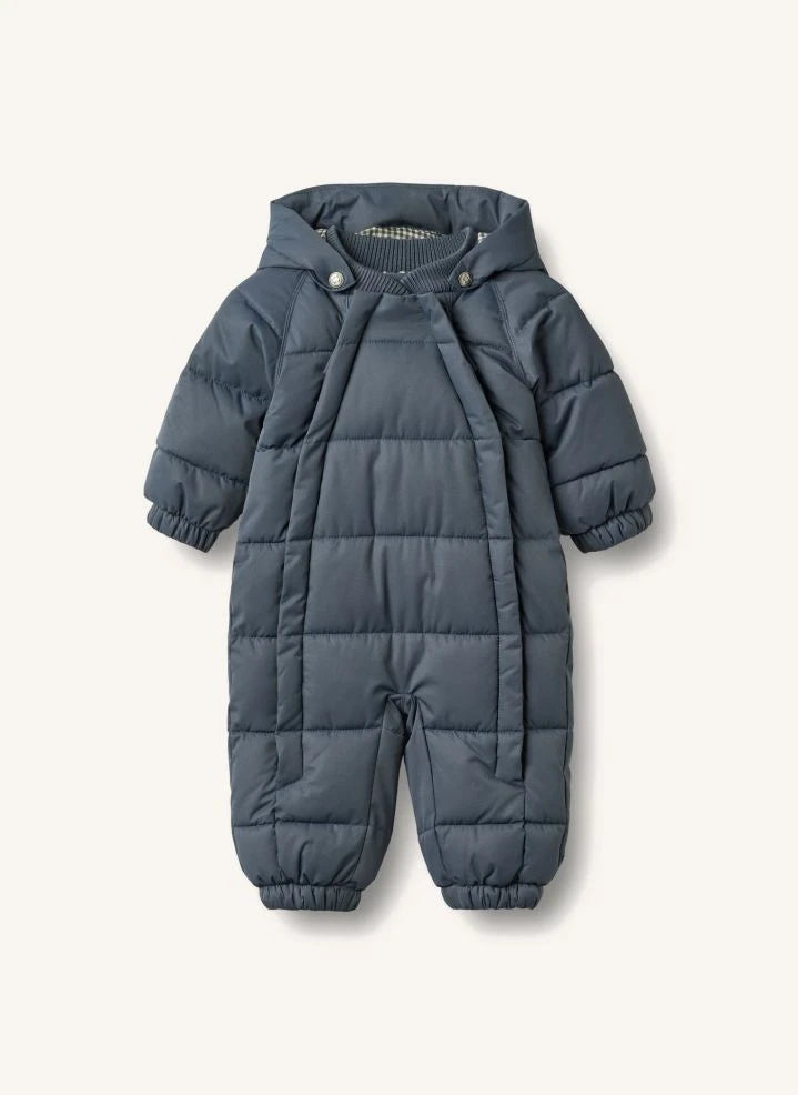 Wheat - Enterizo acolchado fabricado con fibras recicladas | Gris azulado