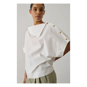 Soeur - Blusa de algodón orgánico Issa | Blanco roto