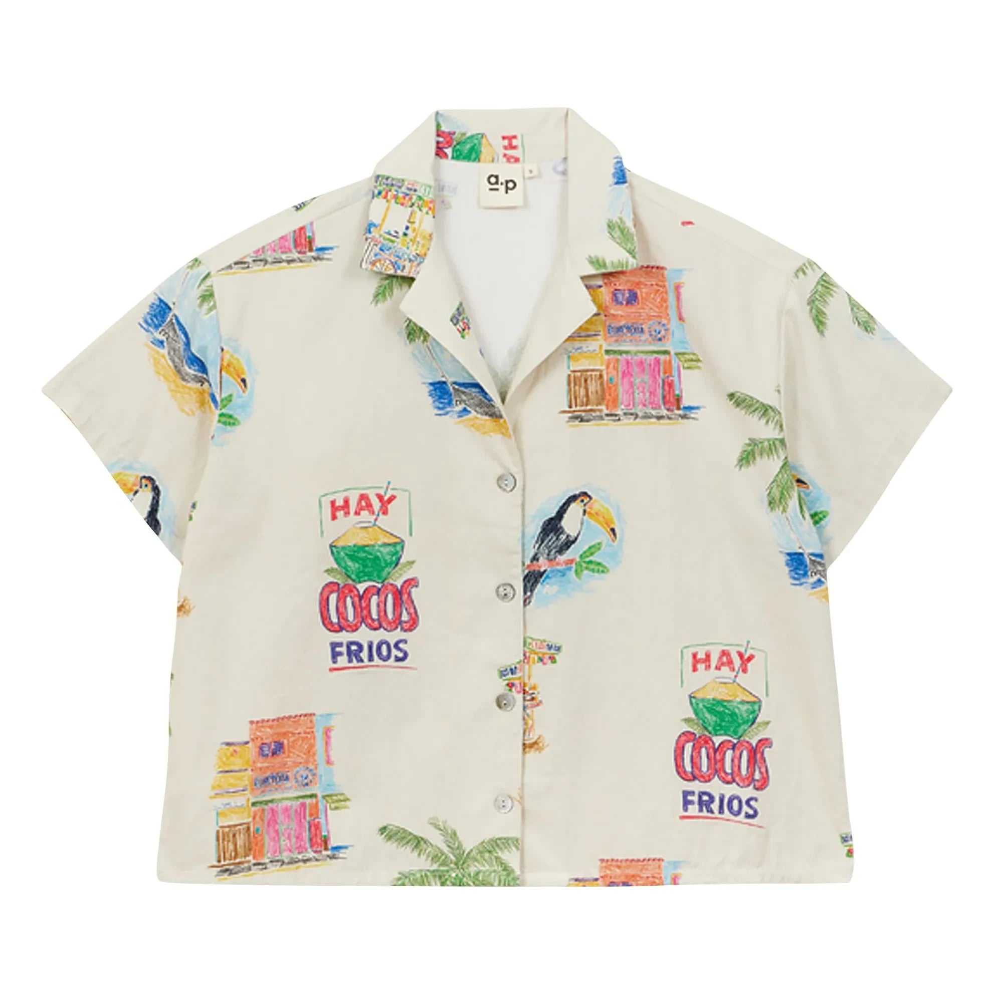 a.p - Camisa de algodón Cocos | Crudo