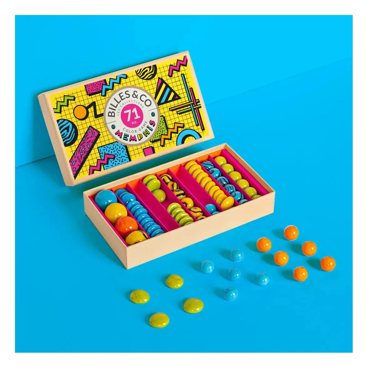 Billes & Co - Caja de canicas Memphis 71'