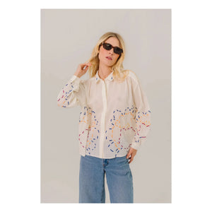 Sacrécoeur - Camisa de voile de algodón Ali Pivoine | Blanco