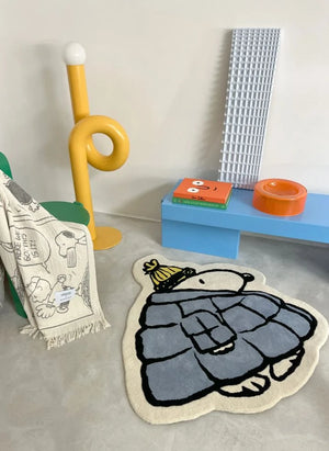 Maison Deux - Maison Deux x Peanuts | Manta de algodón impresa en blanco con diseño de béisbol