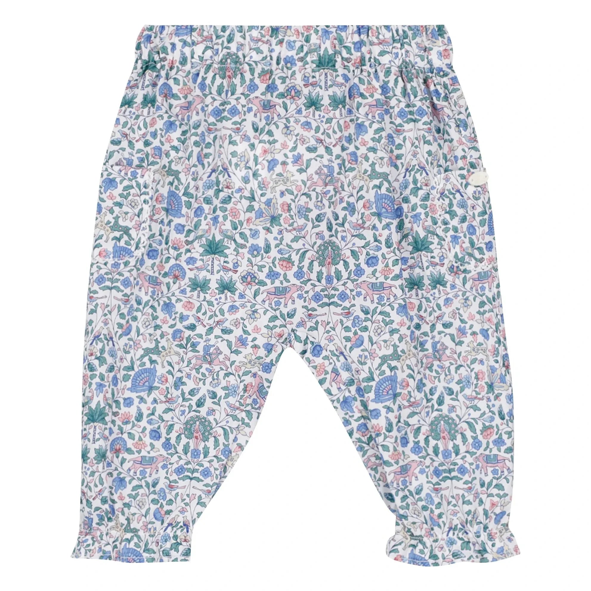 Tartine et Chocolat - Pantalón con volantes Liberty | Blanco