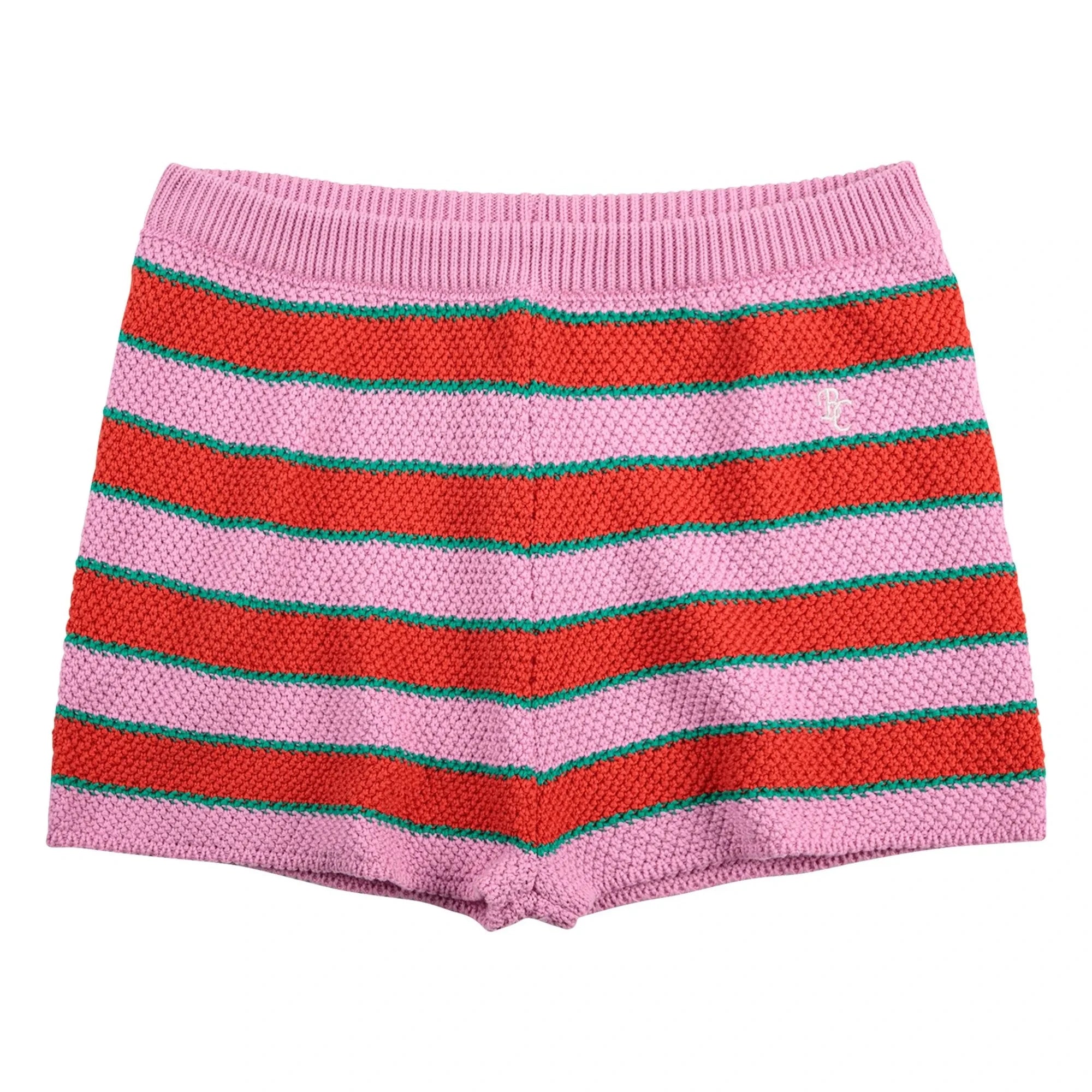 Bobo Choses - Shorts de rayas de algodón orgánico | Rosa