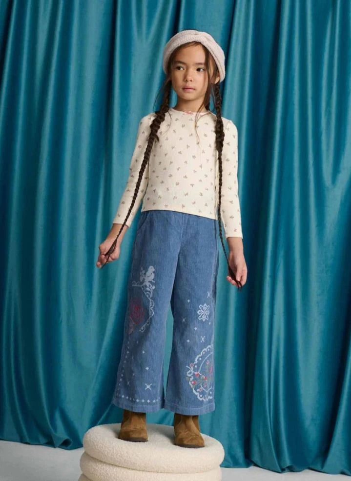 Gingersnaps - Pantalón de terciopelo Gladys con bordado | Mavi