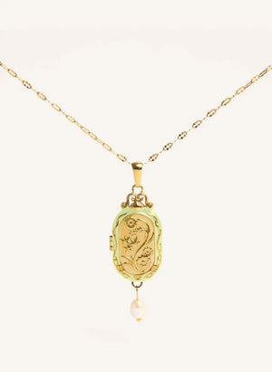 Palas - "Le Secret" Collar Largo | Verde Pálido
