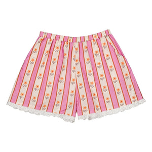 Hello Simone - Dina Pantalones Cortos Rayas | Rosa