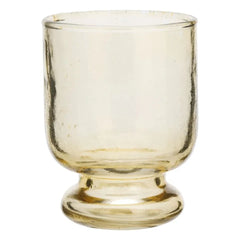 Madam Stoltz - Vaso de cristal con eje estriado | Amarillo