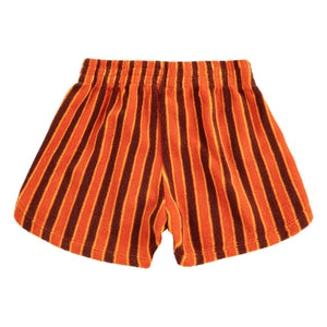 Bobo Choses - Shorts de toalla a rayas | Naranja
