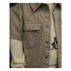 Copenhagen Colors - Camisa Safari de sarga de algodón orgánico | Beige