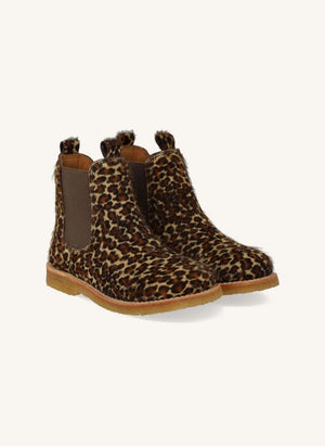 Angulus - Botines Chelsea Pony Leopardo | Marrón