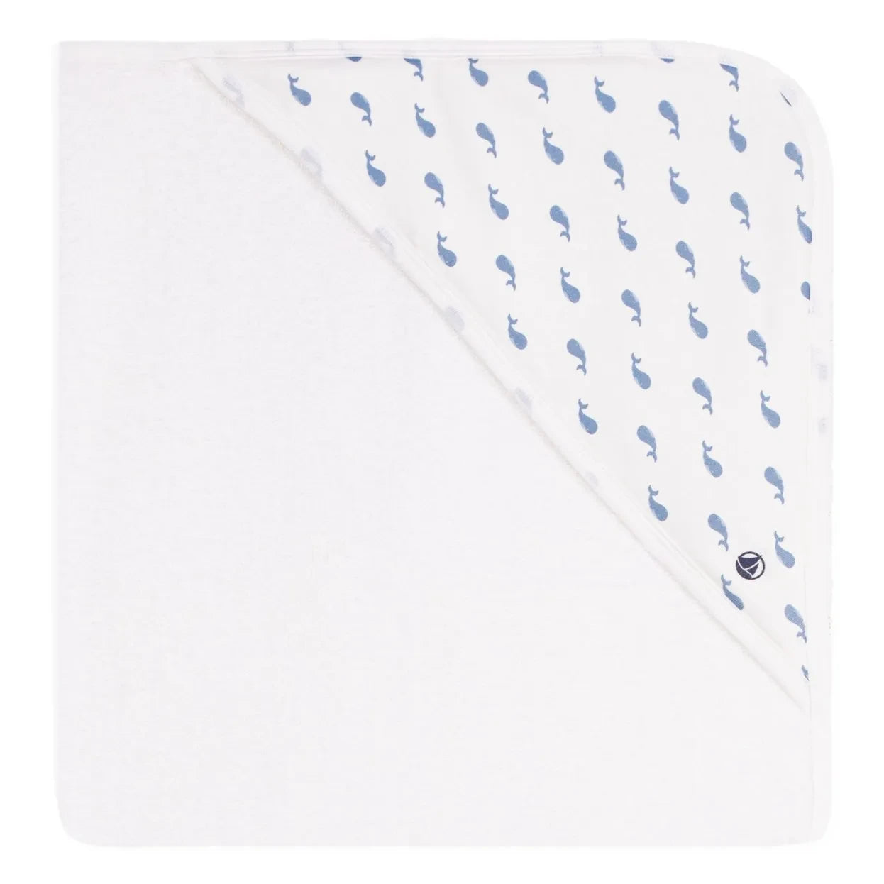 Petit Bateau - Albornoz de algodón para bebé | Blanco