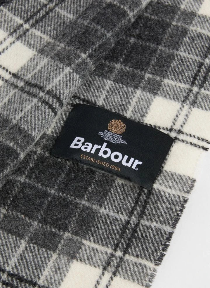 Barbour - Bufanda tartán de lana | Gris
