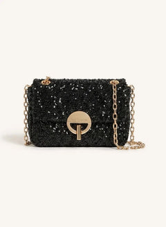 Vanessa Bruno - Bolso Mediano Moon Con Lentejuelas | Negro