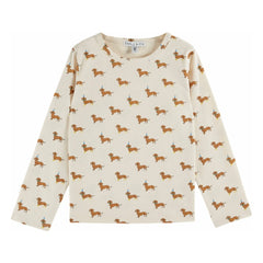 Emile et Ida - Camisetas de algodón orgánico con perros | Crudo