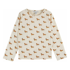 Emile et Ida - Camisetas de algodón orgánico con perros | Crudo