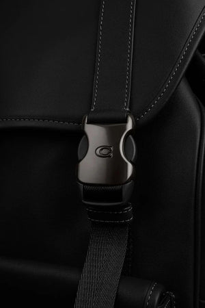 Mochila Coach League Flap de piel