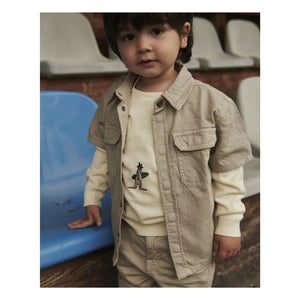 Copenhagen Colors - Camisa Safari de sarga de algodón orgánico | Beige