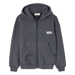 American Vintage - Sudadera Doven con cremallera | Carbón Veteado