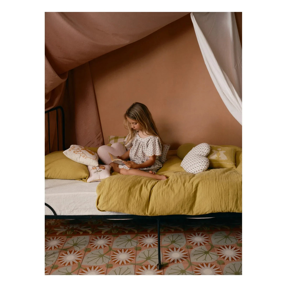 Editions Aimable - Paulette juego de cama | verde pistacho