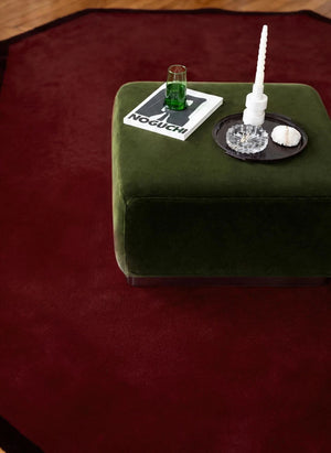 The Socialite Family - Ottomán de Terciopelo Suave | Verde Oliva