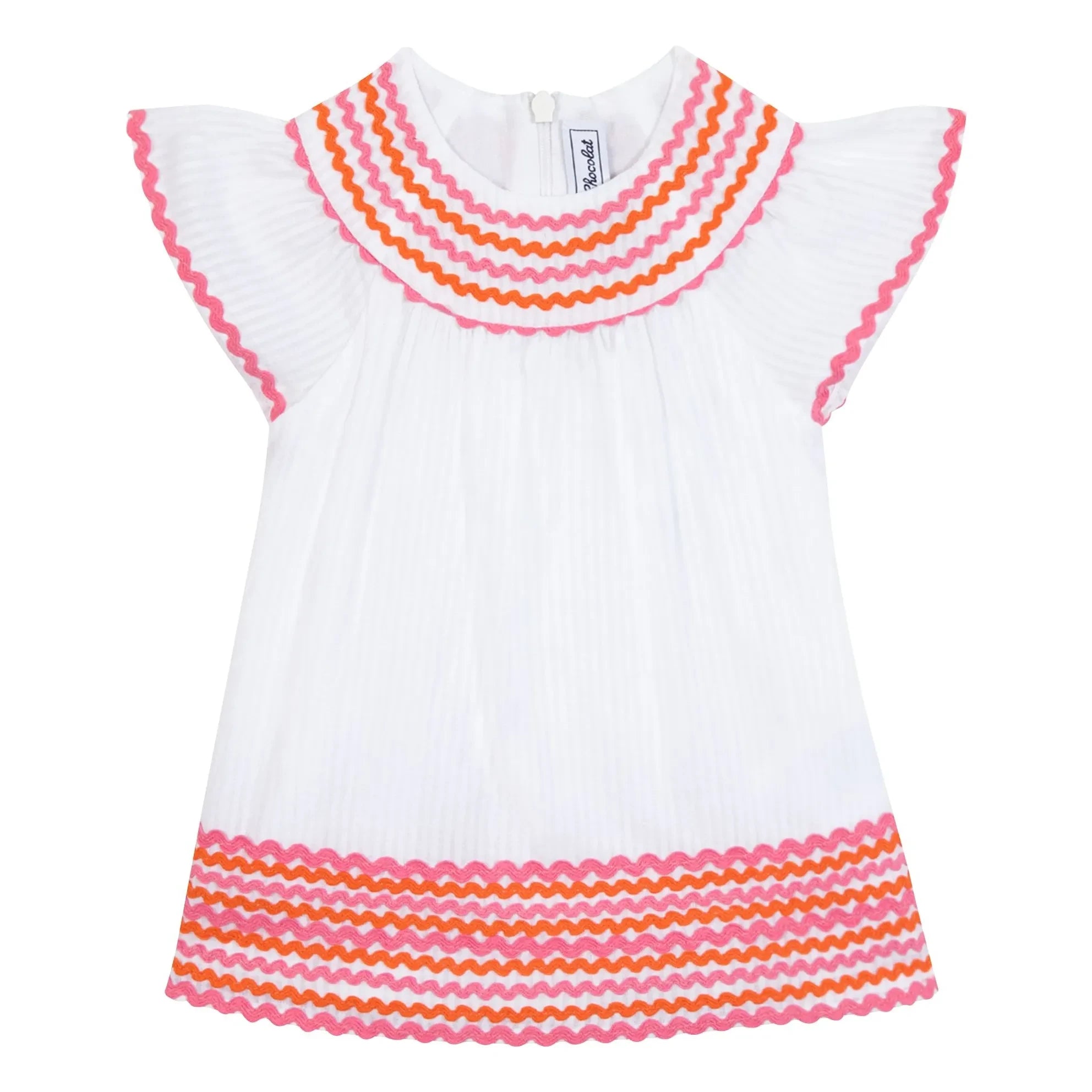 Tartine et Chocolat - Vestido Fruncido | Blanco