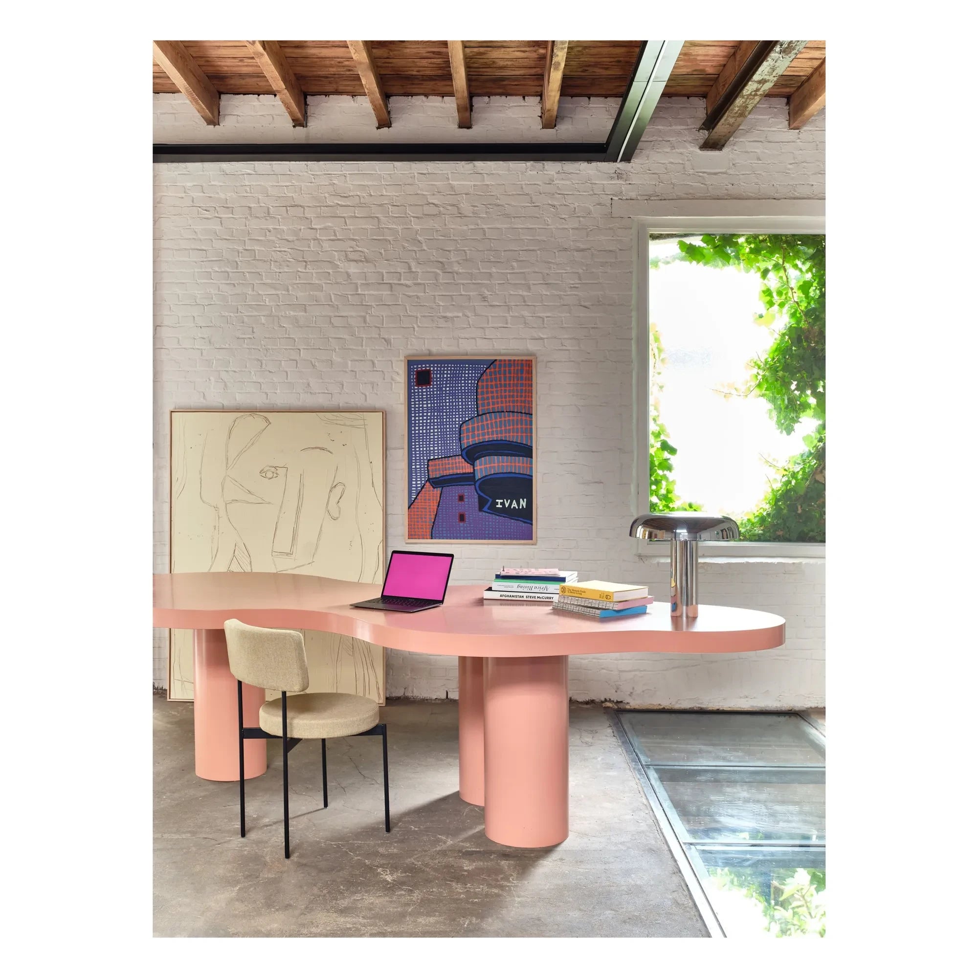 HKliving - Lámpara de mesa Cork | Cromo