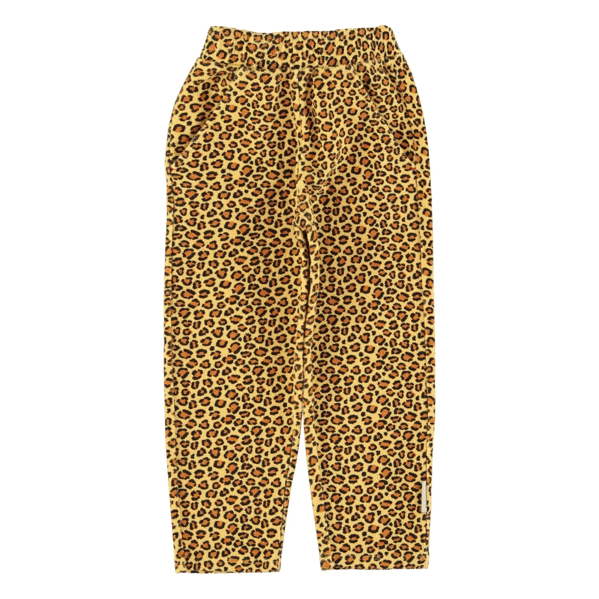 Piupiuchick - Pantalón Jogger de Algodón Orgánico con Estampado de Leopardo | Mostaza