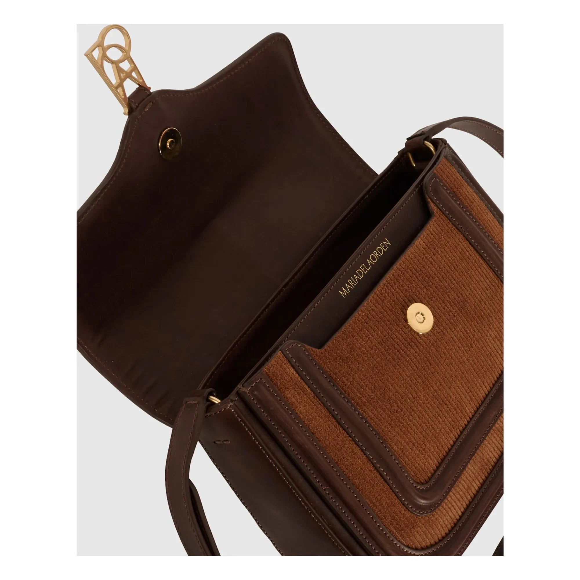 Maria de la Orden - Bolso Noah de Terciopelo y Piel | Camel