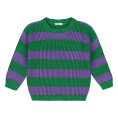 Yuki - Jersey de algodón orgánico a rayas | Morado