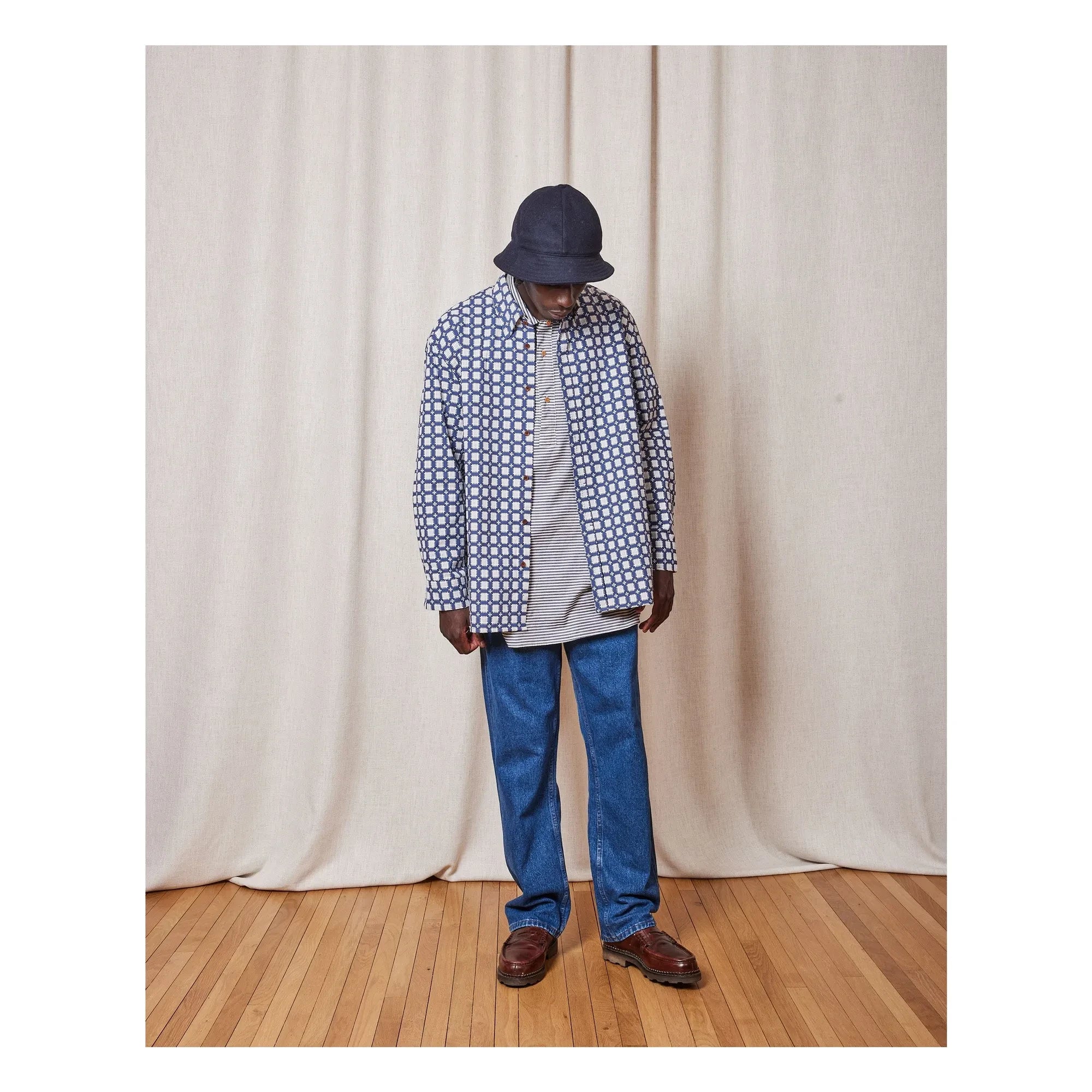 Homecore - Camisa de algodón Shadow Delos | Azul marino