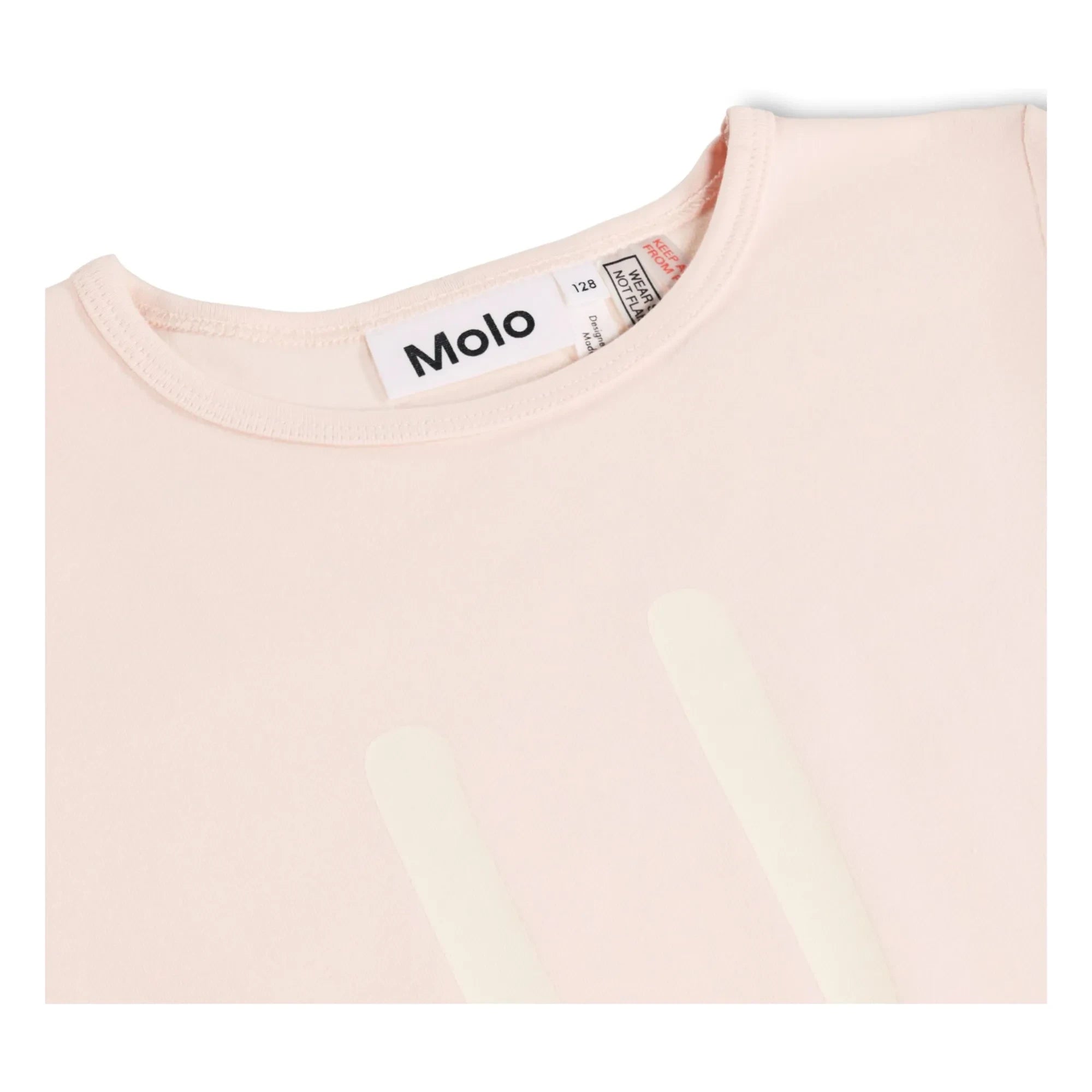 Molo - Pantalones Cortos de Pijama de Algodón Orgánico Luvis Smile | Rosa Pálido