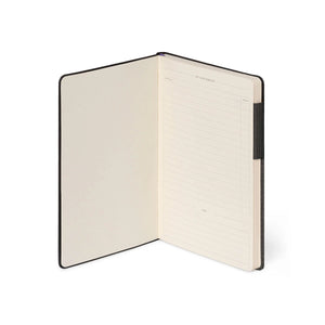 Legami - Çizgili Monokrom Yumuşak Kapaklı Defter - Derin Grafit - Not Defterim