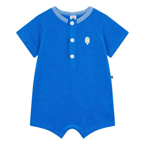 Petit Bateau - Pantalón corto mono de color liso | Azul real
