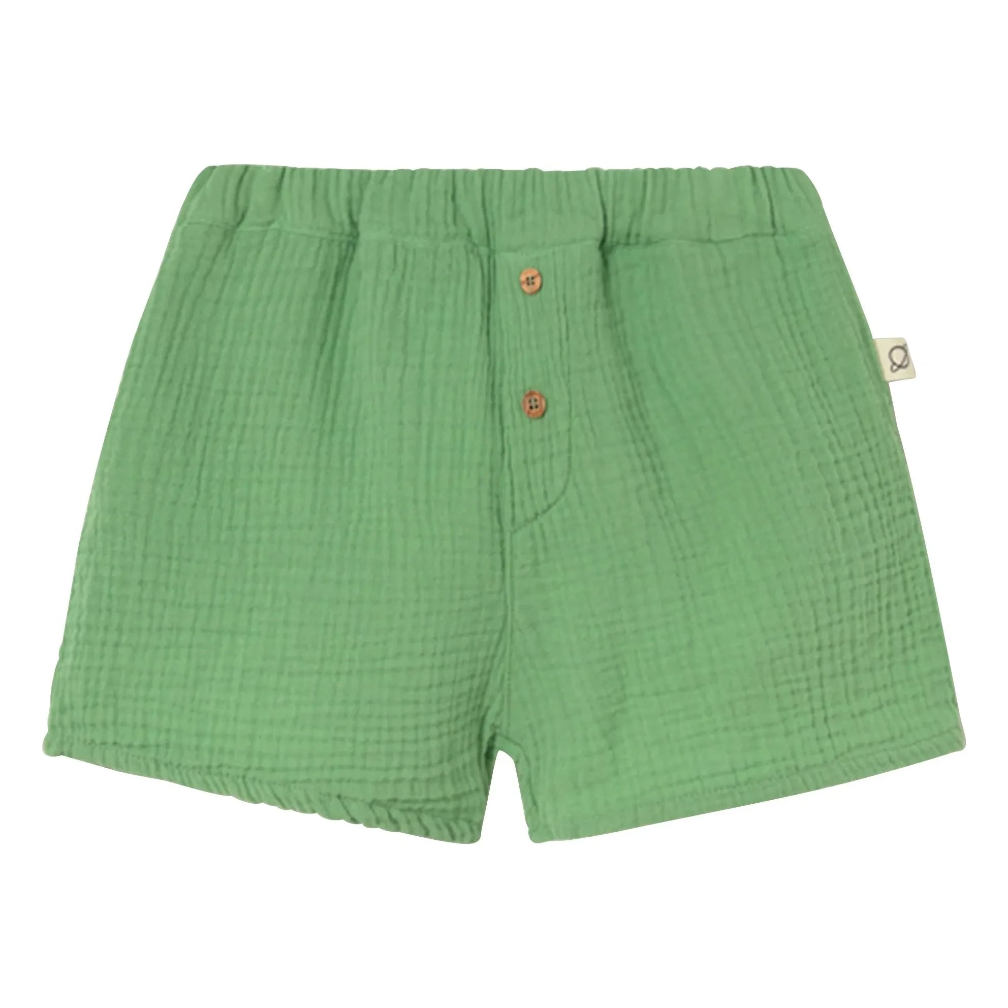 Cozmo - Pantalón corto de gasa de algodón Dale | Verde Pradera