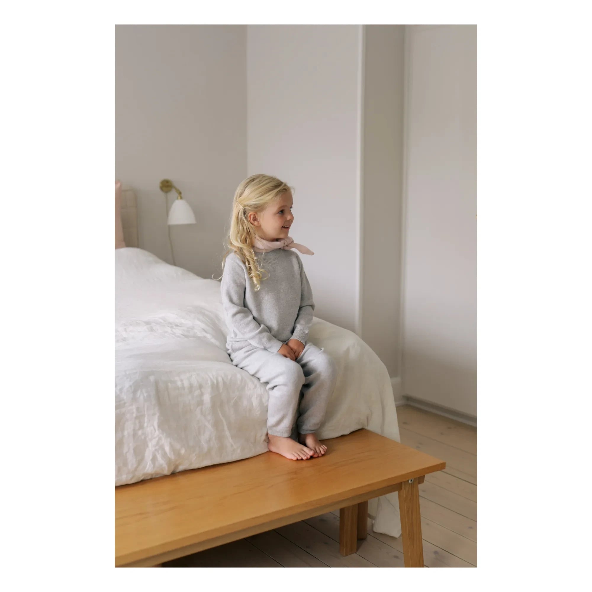 Holmm - Reims Pantalón de chándal de algodón y cachemira | Gris