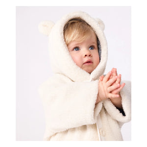 Petit Bateau - Pendientes con orejas Sherpa | Crudo