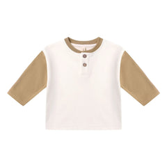Quincy Mae - Camiseta Henley de algodón orgánico | Marfil
