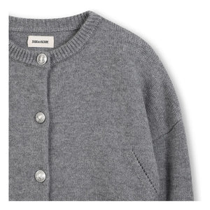Zadig & Voltaire - Cárdigan de lana Ailes | Gris jaspeado