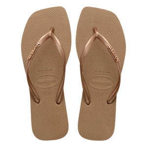 Havaianas - Chanclas de dedo metálicas con logotipo cuadrado | Rosa