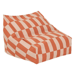 Nobodinoz - Puf de exterior Vibes Tiles | Naranja