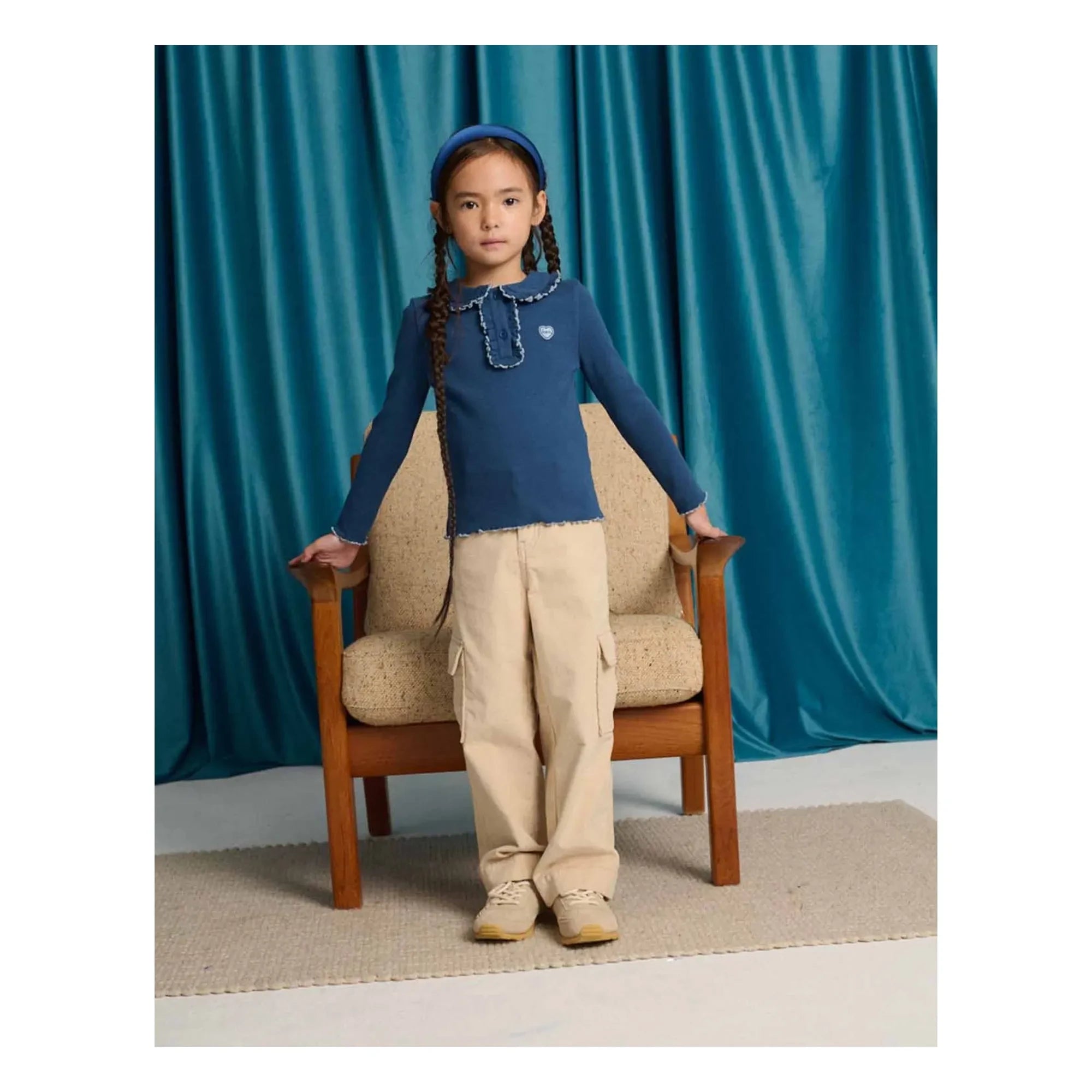 Gingersnaps - Camiseta acanalada de Geraldine | Azul