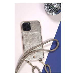 Louvini - Funda de piel metálica Lou para iPhone | Oro