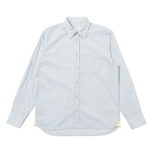 Universal Works - Camisa a rayas Lazy Day | Azul claro