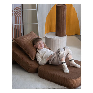 Wigiwama - Sillón para chimenea de terciopelo | Marrón