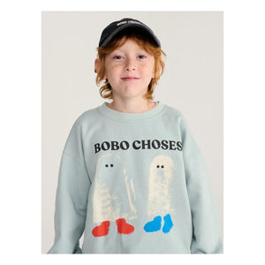 Bobo Choses - Sudadera fantasma de algodón orgánico Bobo Choses | Azul Claro