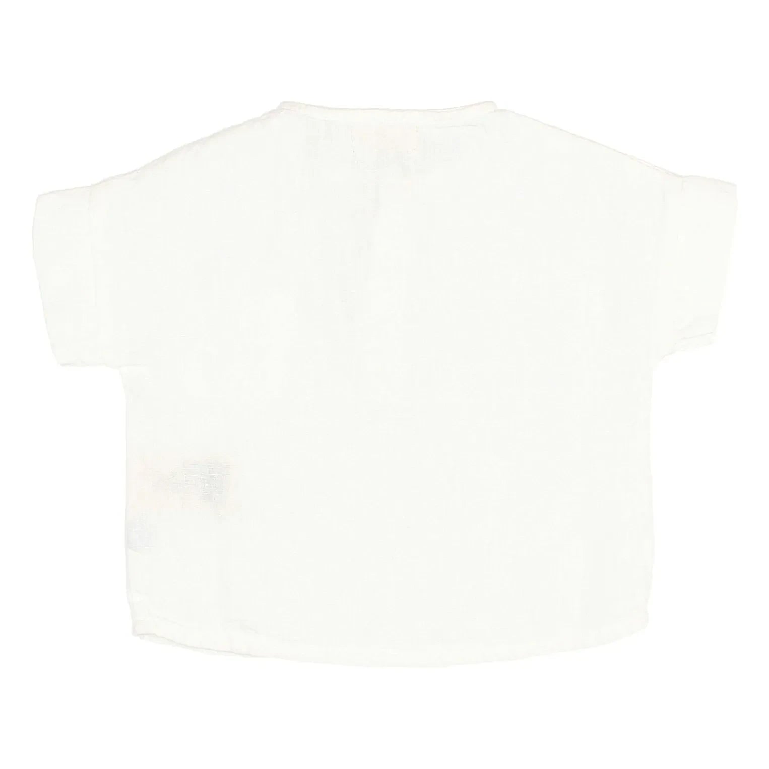 Búho - Camisa de lino para bebé | Blanco