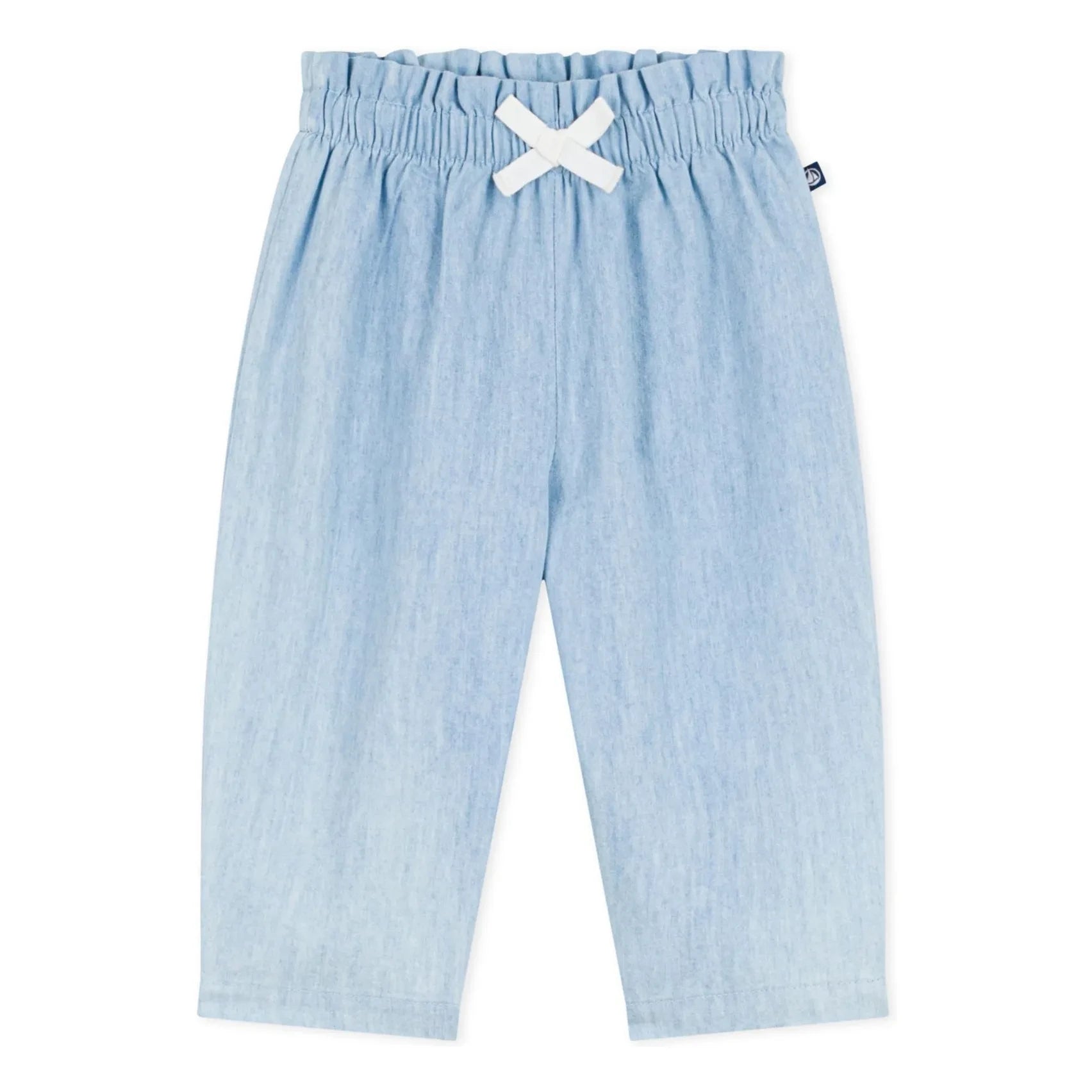 Petit Bateau - Pantalones de lino | Azul claro